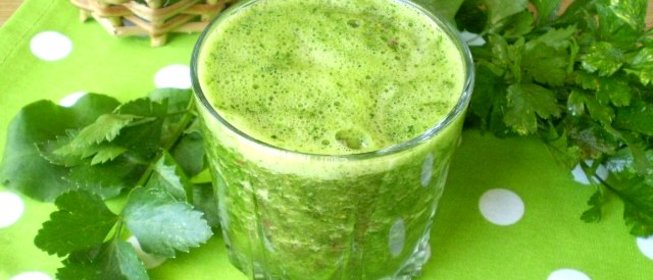 Зеленый коктейль с укропом