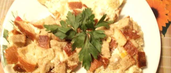 Хлебный омлет