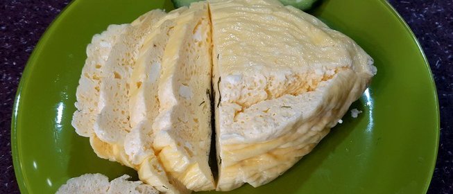 Омлет с брынзой в пакете