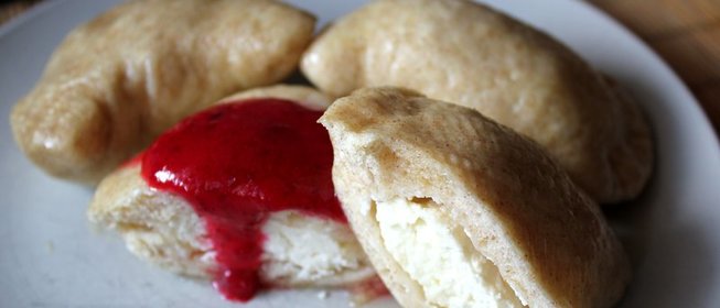 Вареники с творогом на пару