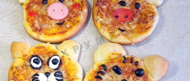 Забавная детская мини пицца для детей