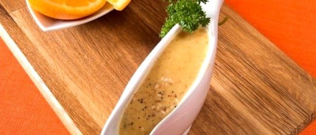 Апельсиновый соус с горчицей и кунжутом