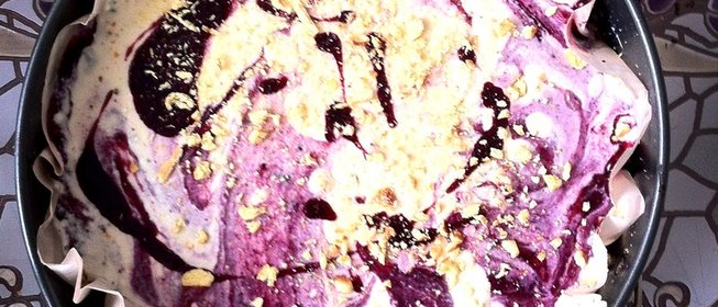 Чизкейк со смородиновым вареньем