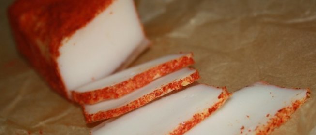 Острое закусочное сало