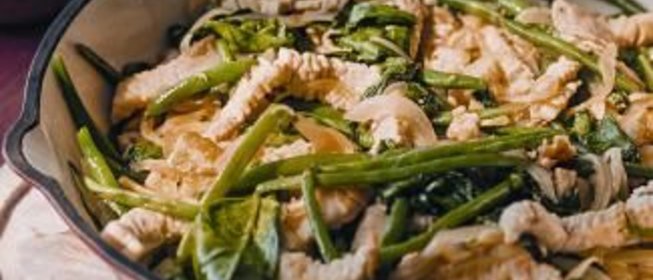 Рагу из индейки с зеленой фасолью