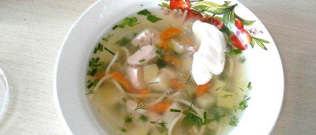 Куриный суп в скороварке