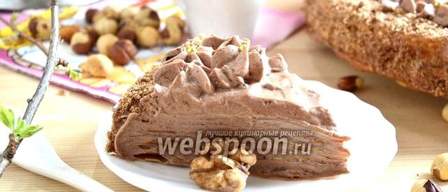 Шоколадный блинный торт