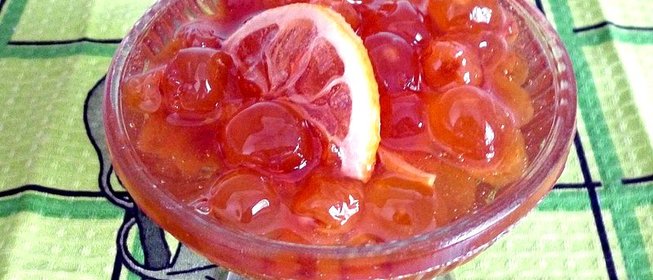 Варенье из белой черешни с лимоном