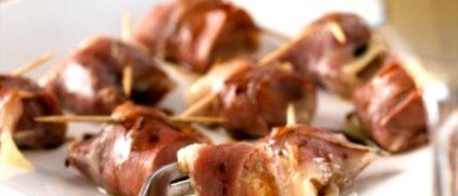 Жареный сыр с беконом