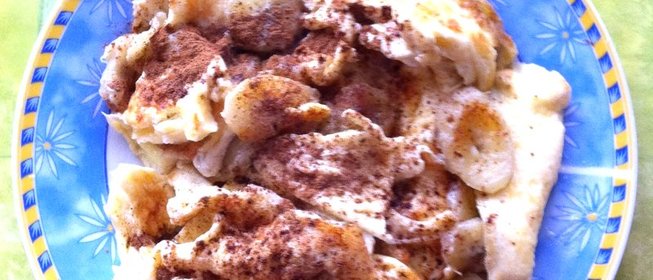 Омлет с бананом и корицей