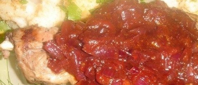 Свинина с соусом Наршараб