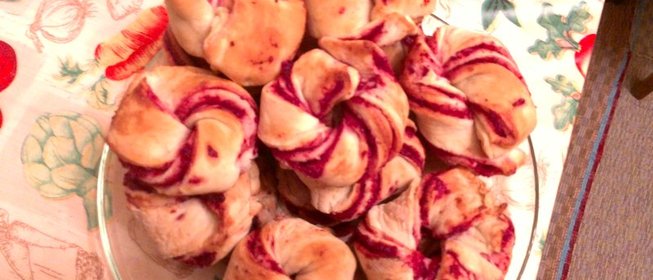 Веночки с клюквенным джемом