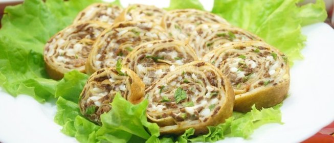 Блины с печенью и яйцом