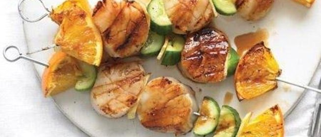 Шашлык из морских гребешков