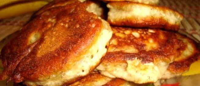 Постные банановые оладьи