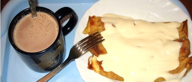 Блины, фаршированные творогом