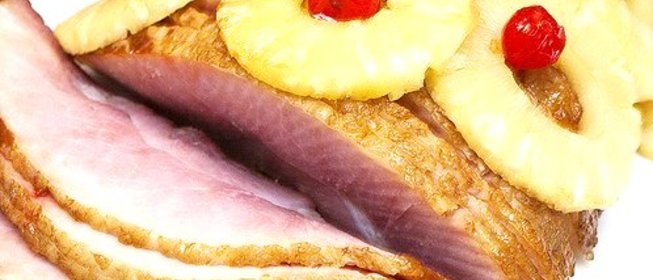 Свинина с ананасом и вишней