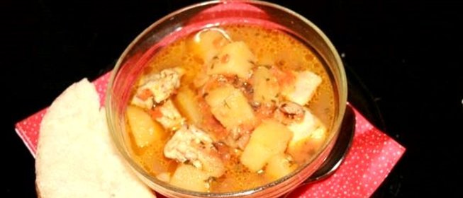 Картофельный соус с курицей