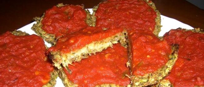 Оладьи из цукини с творожной начинкой