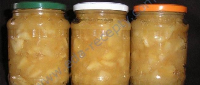 Яблочный джем с карамелью