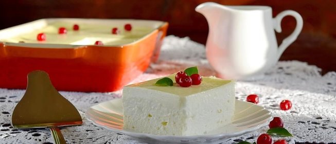 Запеканка творожная двухслойная