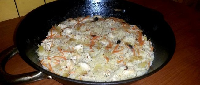 Плов из курицы низкокалорийный