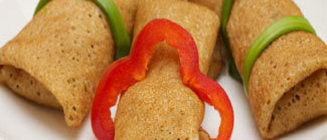 Ажурные закусочные блинчики с сельдью