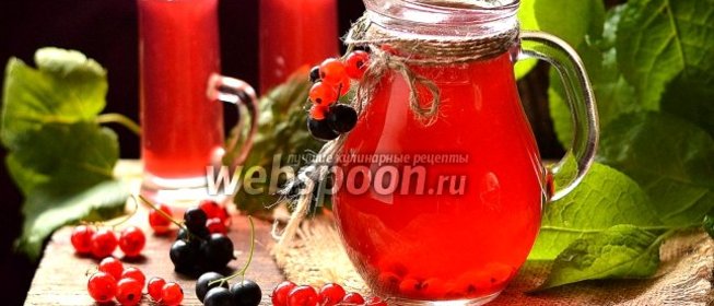 Компот из чёрной и красной смородины