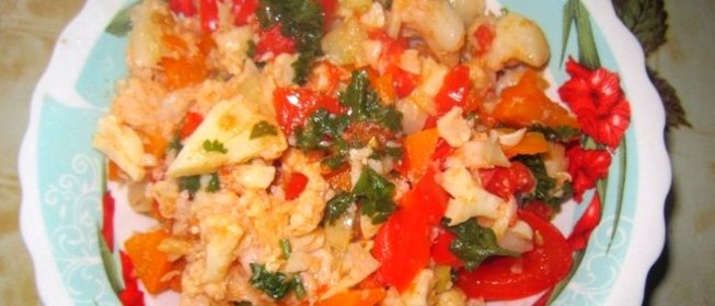 Цветная капуста с овощами