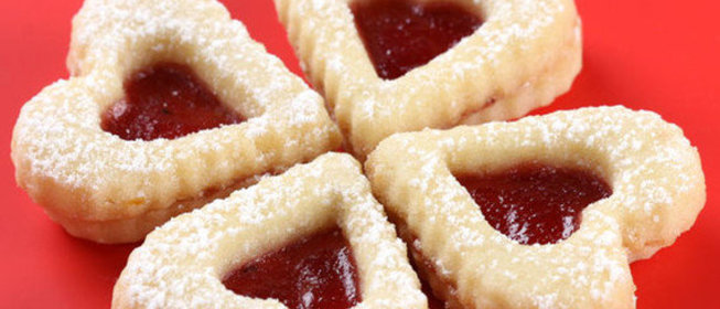 Сердечки с начинкой из джема