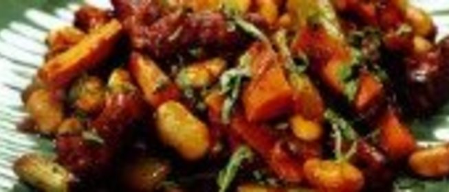 Марокканское рагу с колбасками