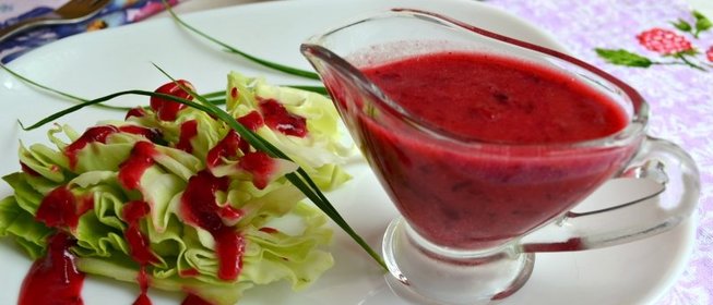 Клюквенный соус с медом и горчицей