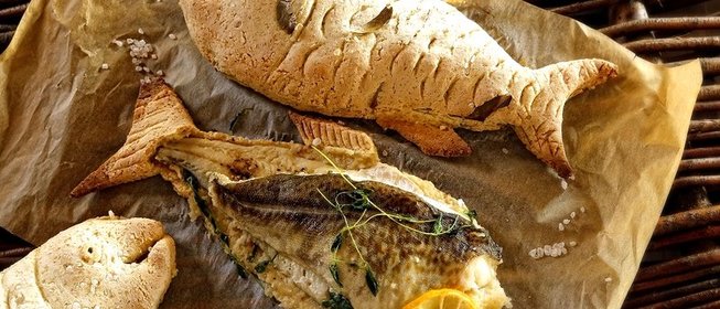 Треска в тесте из соли