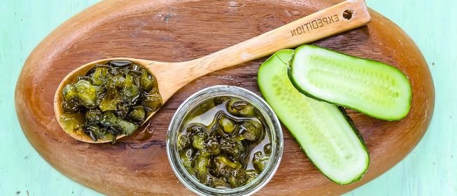 Варенье из огурца, лайма и мяты