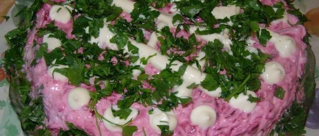 Салат свекла картофель селедка