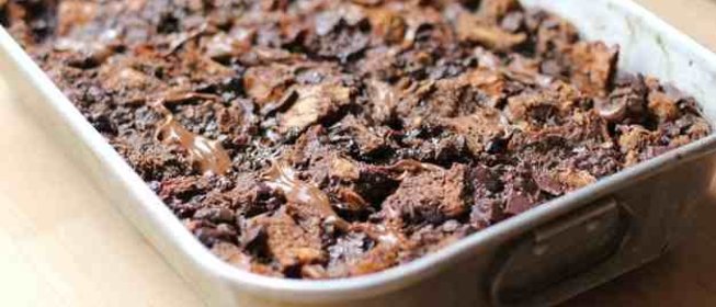 Французская запеканка с темным шоколадом