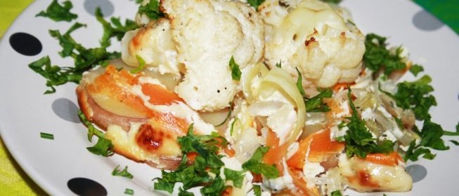 Запеканка из летних овощей с очень вкусной заливкой