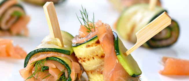 Закуска из семги с цукини