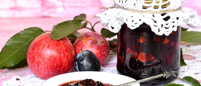 Варенье из яблок и слив