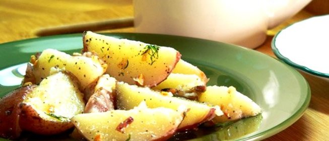 Картошка с чесноком и укропом