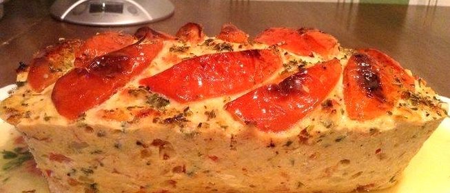 Запеканка из телятины и индейки с помидорами