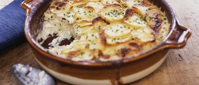 Картофельная запеканка с белыми грибами