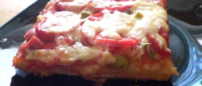 Пицца на слоеном тесте