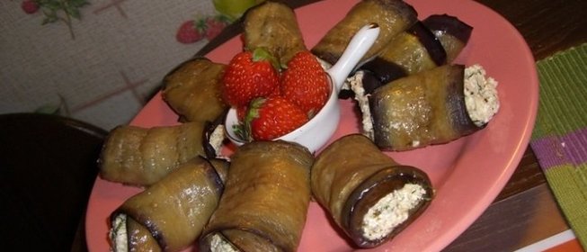 Баклажан с творожным сыром