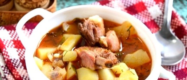 Картошка со свининой в казане