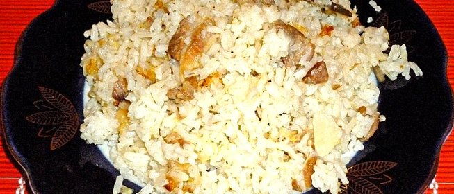 Рисовое рагу с мясом и капустой