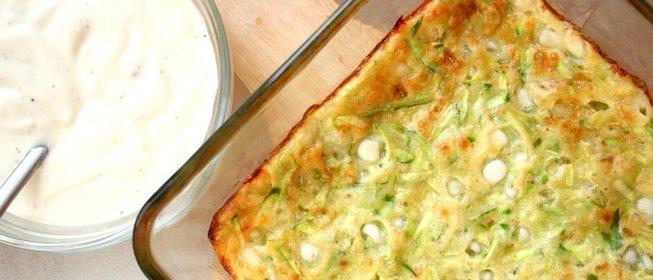 Запеканка из кабачка с зерненым творогом