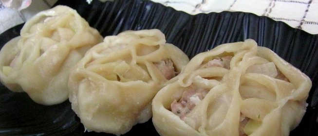 Манты с мясом и картофелем