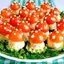 Овощная закуска с ветчиной и яйцами «Мухомор»
