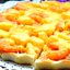 Пицца с ананасами и креветками